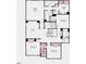 Detailed floor plan showcases the layout of the second floor with bedrooms, bathrooms, owner's suite, loft and laundry room at 201 Hiddenite Pl, Holly Springs, NC 27540