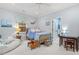 Nautical-themed bedroom with light blue walls and a charming window seat at 2617 Jones Ferry Rd, Chapel Hill, NC 27516