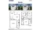 Home plan showing layout of first and second floor with dimensions and elevation drawings at 409 Citron St, Sanford, NC 27332