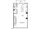 Open-concept second-floor floorplan featuring a gathering room, kitchen, dining area, and half bath at 423 Rowe Way, Knightdale, NC 27545