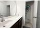 Bathroom featuring a modern vanity and a view into the closet at 5 Misty Grove Trl, Franklinton, NC 27525