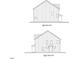 Left and right side exterior elevations showing the layout of the home at 509 Colleton Rd, Raleigh, NC 27610