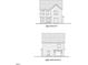 Front and rear exterior elevations showing the layout of the home at 509 Colleton Rd, Raleigh, NC 27610