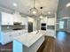 Modern kitchen featuring white cabinets, granite countertops, an island and stainless steel appliances at 515 Sanctuary Trl, Cameron, NC 28326
