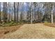 A beautiful backyard featuring mature trees, lush greenery, and natural landscaping at 6108 King Croydon Ct, Raleigh, NC 27603