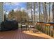 An outdoor deck with comfortable seating and scenic views, perfect for relaxation and enjoyment at 6108 King Croydon Ct, Raleigh, NC 27603