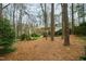 Lush backyard featuring a traditional home design surrounded by mature trees at 620 Marlowe Rd, Raleigh, NC 27609