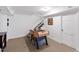 Basement featuring foosball table, carpeted floors, and neutral colored paint at 620 Marlowe Rd, Raleigh, NC 27609