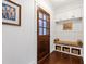 Inviting mudroom with built-in bench, storage cubbies, and ample cabinet space at 620 Marlowe Rd, Raleigh, NC 27609