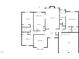 Detailed floor plan illustrating layout of bedrooms, bathrooms, kitchen, and living areas at 8425 Fawncrest Dr, Raleigh, NC 27603