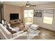Cozy living area with sliding glass doors and views of the outdoors at 9115 Nc 157, Rougemont, NC 27572