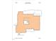 Layout of the attic dimensions with numbered measurements for each section at 9413 Lake Villa Way, Raleigh, NC 27614