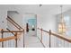 Hallway with staircase and view to the bedroom at 108 Finnway Ln, Cary, NC 27519
