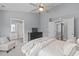 Bright bedroom with closet and an en-suite bathroom at 11228 N Radner Way, Raleigh, NC 27613