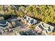 Aerial view of townhomes in a well-maintained neighborhood at 209 Intern Way, Durham, NC 27713