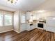 Eat in kitchen featuring ample cabinet space and stainless steel appliances at 212 Walnut Creek Dr, Clayton, NC 27520