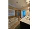 Bathroom featuring a tub, shower and vanity with double sinks at 2132 Royal Berry Ct, Cary, NC 27511