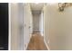 Hallway with carpet and white walls; storage closet is on the left at 2425 Shreve Rd, Rocky Mount, NC 27801
