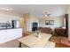 Open-concept space connecting the kitchen and living area with ample seating at 2425 Shreve Rd, Rocky Mount, NC 27801
