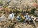 Expansive aerial view showcasing the neighborhood's cozy homes, mature trees, and quaint backyard spaces at 2511 State St, Durham, NC 27704