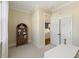 Cozy office space includes large window and desk with view into the living room at 27 Ellen Cir, Clayton, NC 27527