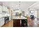 Spacious kitchen featuring granite counters, stainless steel appliances, and island with seating at 2851 Wilkes Lake Dr, Fuquay Varina, NC 27526