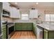 Updated kitchen with modern appliances, granite countertops, and stylish two-tone cabinetry at 290 Silver Creek Dr, Clayton, NC 27520