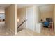 Upstairs hallway area provides access to a small bonus room/office space at 319 Brinkley Cir, Mebane, NC 27302