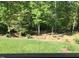 Picturesque backyard showcasing a lush lawn, mature trees, and serene natural beauty at 363 Rolling Meadows Ln, Chapel Hill, NC 27517