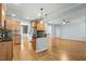 Gourmet kitchen with a center island, stainless steel appliances, and an open concept design at 3659 Brooks Bnd, Franklinton, NC 27525