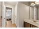 Hallway leading to bedrooms and bathrooms at 408 E Maple Ave, Holly Springs, NC 27540