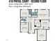 Second floor plan of the home, featuring bedrooms and a bathroom at 410 Pintail Ct, Durham, NC 27704