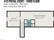 Third floor plan of the home, featuring an office and entertainment space at 410 Pintail Ct, Durham, NC 27704