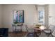Elegant dining area featuring a modern table, stylish chairs, and chic décor at 416 Belgian Red Way, Wake Forest, NC 27587