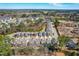 Aerial view of the community showcasing the neighborhood layout and surrounding landscape at 424 Hopwood Way Way, Apex, NC 27523