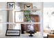 Stylish built-in shelves displaying art and curios enhance the dining area at 4605 Erwin Rd, Durham, NC 27705