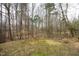 Natural backyard with mature trees provides privacy and a serene setting at 5526 Spindlewood Ct, Durham, NC 27703