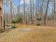 Expansive backyard with mature trees, offering privacy and a natural setting at 6106 Bent Oak Dr, Durham, NC 27705