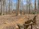 Secluded backyard featuring wooden chairs, and a beautiful brick home surrounded by mature trees at 6106 Bent Oak Dr, Durham, NC 27705