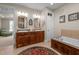 Beautiful bathroom with a soaking tub, double sinks, and stylish fixtures at 6106 Bent Oak Dr, Durham, NC 27705