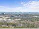 Scenic aerial view reveals a metropolitan skyline surrounded by greenery and scattered buildings at 6301 King Lawrence Rd, Raleigh, NC 27607