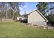 A well-maintained backyard with a lush lawn and landscaping at 6301 King Lawrence Rd, Raleigh, NC 27607