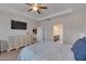Spacious main bedroom with wood floors, walk-in closet, and ensuite bathroom at 84 Nonabell Ln, Four Oaks, NC 27524