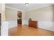 Light-filled dining room features hardwood floors, decorative molding, and easy access to the kitchen at 94 Fawn Hill Ct, Garner, NC 27529