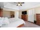 Spacious main bedroom features neutral walls and furniture at 94 Fawn Hill Ct, Garner, NC 27529