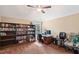 Inviting home office boasts a large bookcase and desk, ideal for a productive workspace at 94 Fawn Hill Ct, Garner, NC 27529