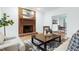 Inviting living room with a brick fireplace and stylish decor at 102 Legault Dr, Cary, NC 27513