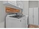 Laundry room with lots of storage and natural light at 1028 Allaire Dr, Raleigh, NC 27603