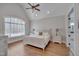 This bedroom is spacious with high ceilings and offers great natural light at 108 Springfield Pl, Hillsborough, NC 27278