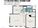 Second floor plan showcasing a primary bedroom, bath, walk-in closet, hall, a secondary bath, and bedroom at 112 Solstice Cir, Cary, NC 27513